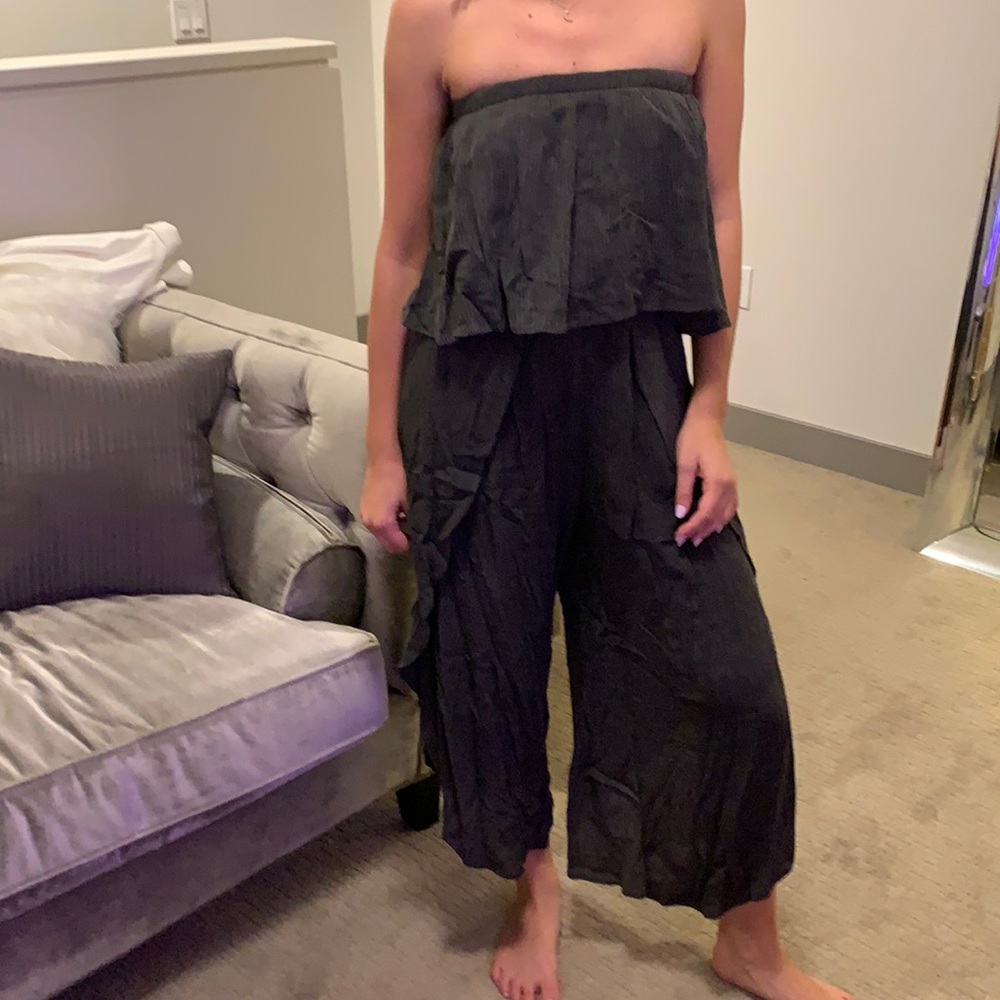 12th tribe Grey strapless romper